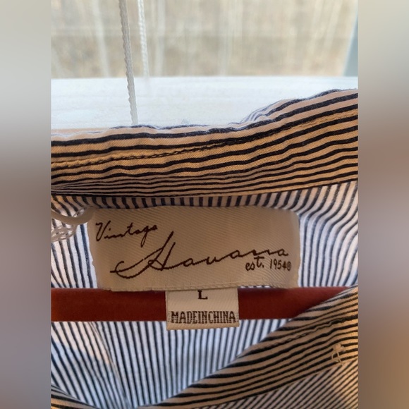 Vintage Havana high-low striped button down shirt - size large. - Picture 3 of 3